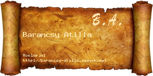 Barancsy Atilla névjegykártya